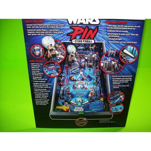 Star Wars PIN Pinball FLYER Home Model Original Game Artwork Sheet Space Sci-Fi - Picture 7 of 7